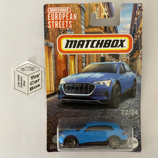 2024 MATCHBOX European Street #22 - Audi E-Tron (Blue - Unopened) B36g