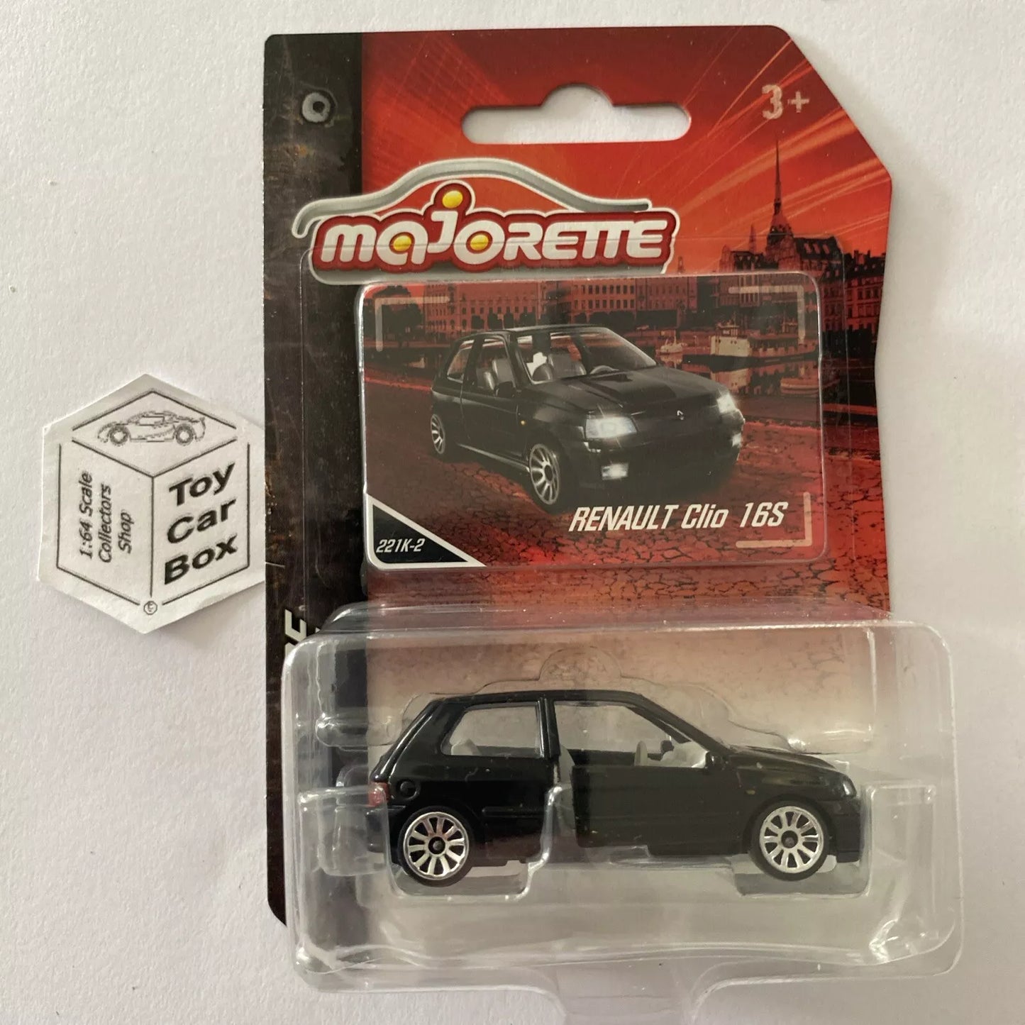 MAJORETTE Renault Clio 16S (Black - 1:64* Vintage Cars - Opening Doors) D94