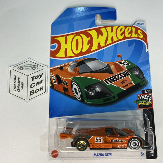 2024 HOT WHEELS #145 - Mazda 787B (Orange #7 HW Race Day - Long Card) B00