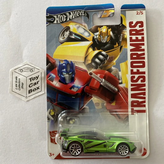 2025 HOT WHEELS Transporters - Chevy Corvette C7.R (Green #2 Silver Series) E06g