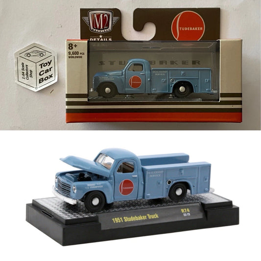 M2 MACHINES - 1951 Studebaker Truck (Blue - Auto Thentics R74) L92g