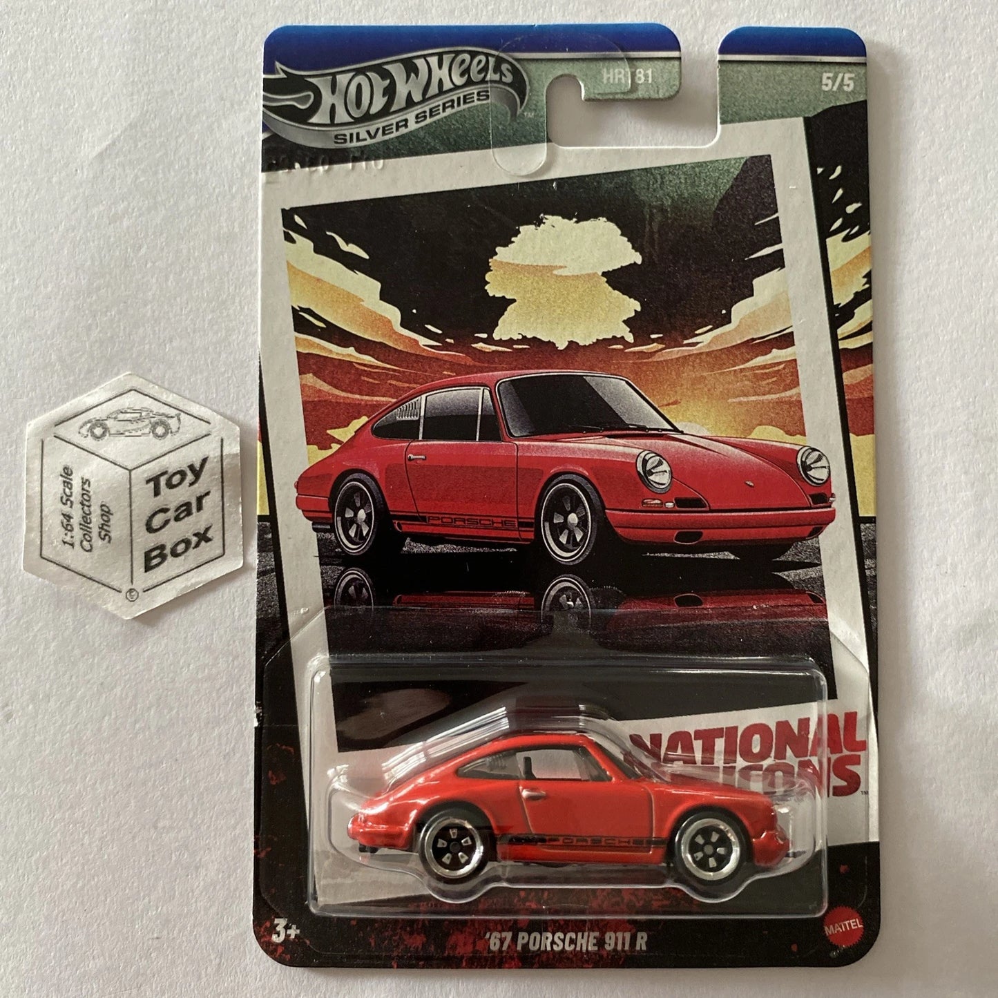 2025 HOT WHEELS Silver Series - ‘67 Porsche 911 R (Red #5 Icons) C60
