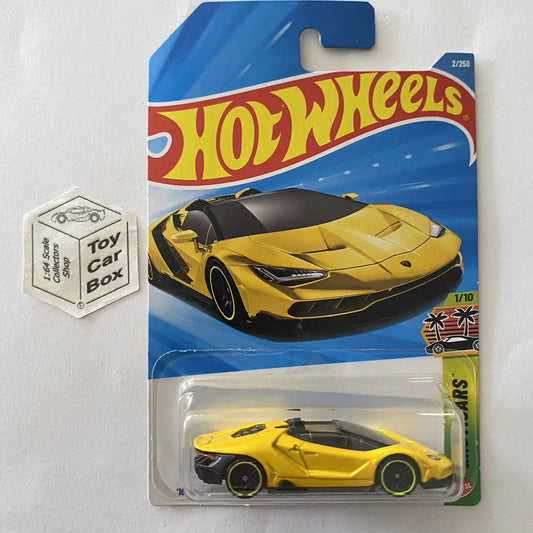 2026 HOT WHEELS #2 - ‘16 Lamborghini Centenario Roadster (Yellow -Long Card) B64