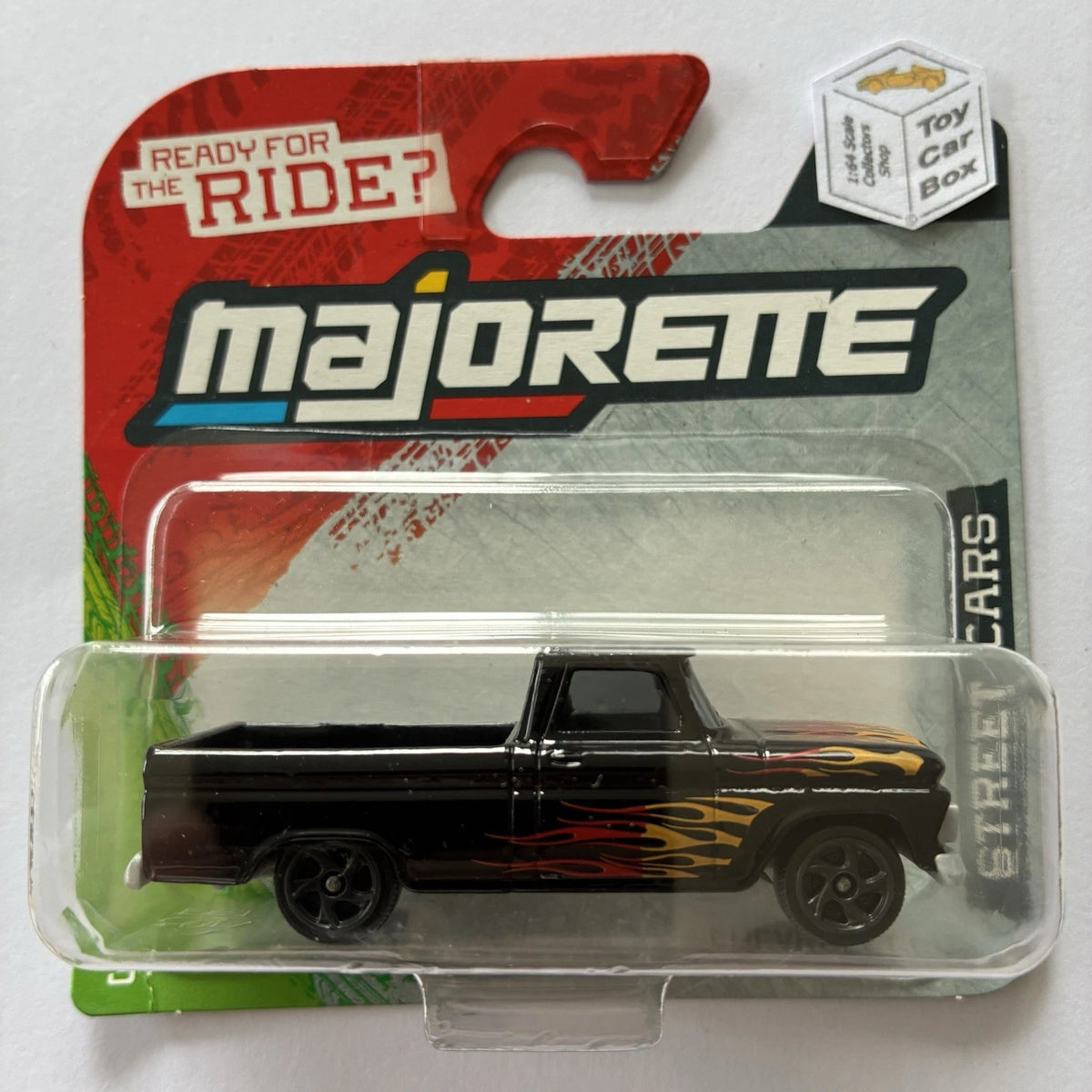 MAJORETTE Chevrolet C10 Pickup (1:64* Street Cars - Black With Flames) B87