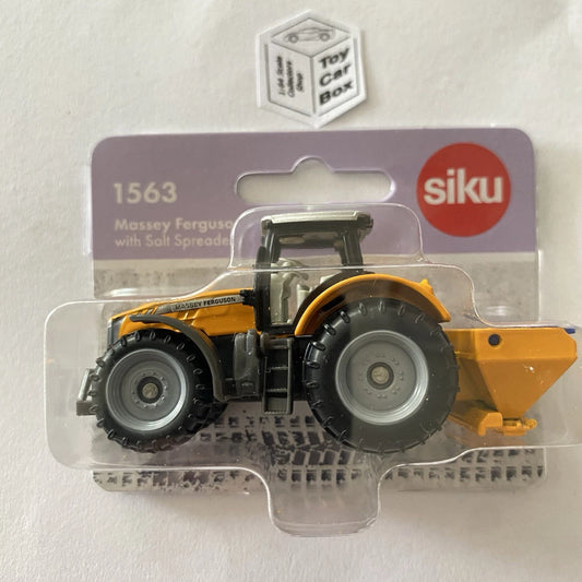 SIKU #1563 - Massey Ferguson With Salt Spreader (Yellow - 3” Scale Model) E86