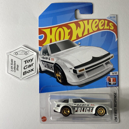 2024 HOT WHEELS #80 - Mazda RX-7 (Japan Police #8 First Response -Long Card) B00