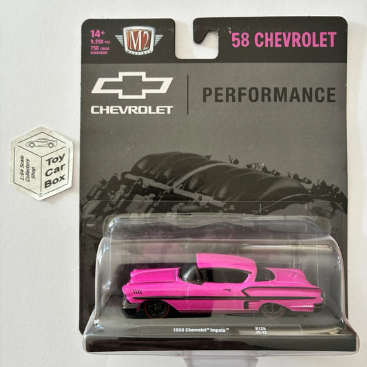 M2 MACHINES - 1958 Chevy Impala (Metallic Pink - Auto-Drivers R129) L92g