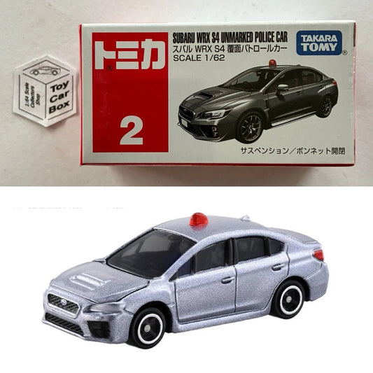 TOMICA Regular #2 - Subaru WRX S4 (Unmarked Police Car - 1:62 - Boxed) E25g