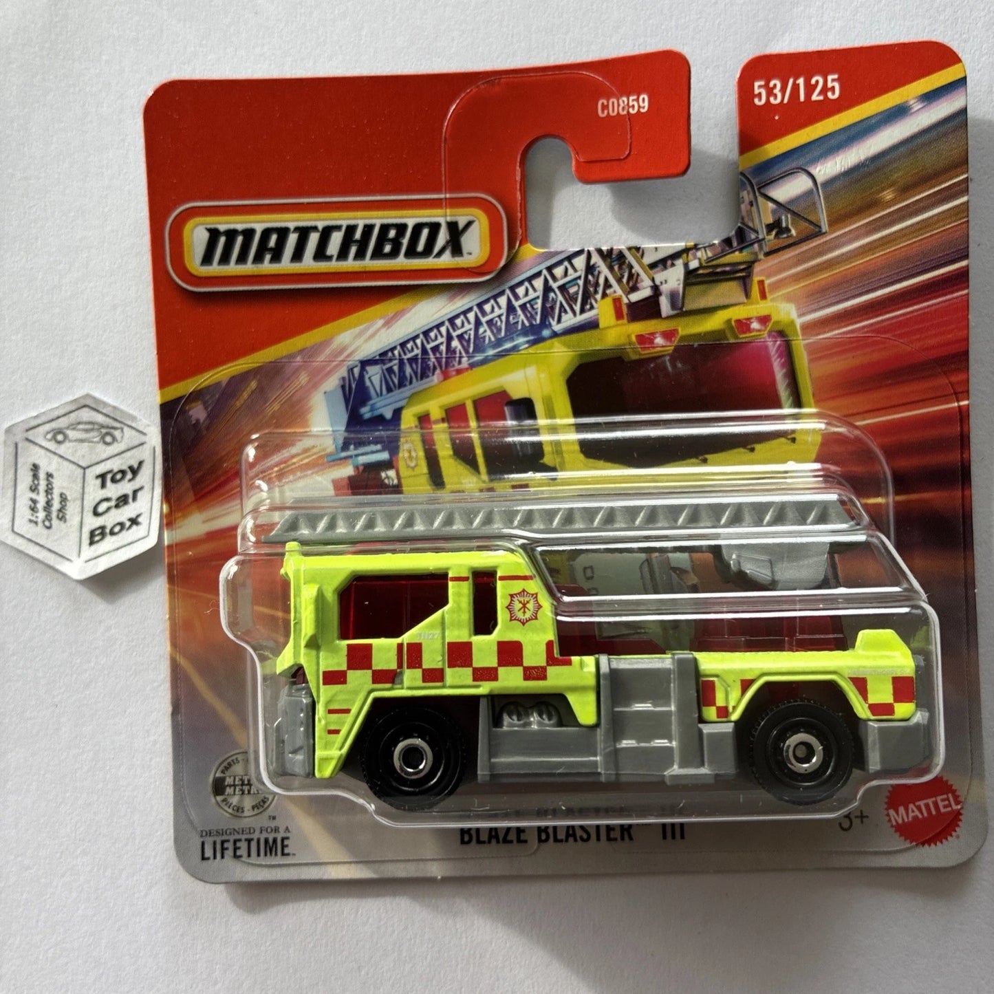 2026 MATCHBOX #53 - Blaze Blaster III (Yellow - Short Card) B42g