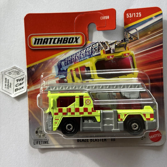 2026 MATCHBOX #53 - Blaze Blaster III (Yellow - Short Card) B42g