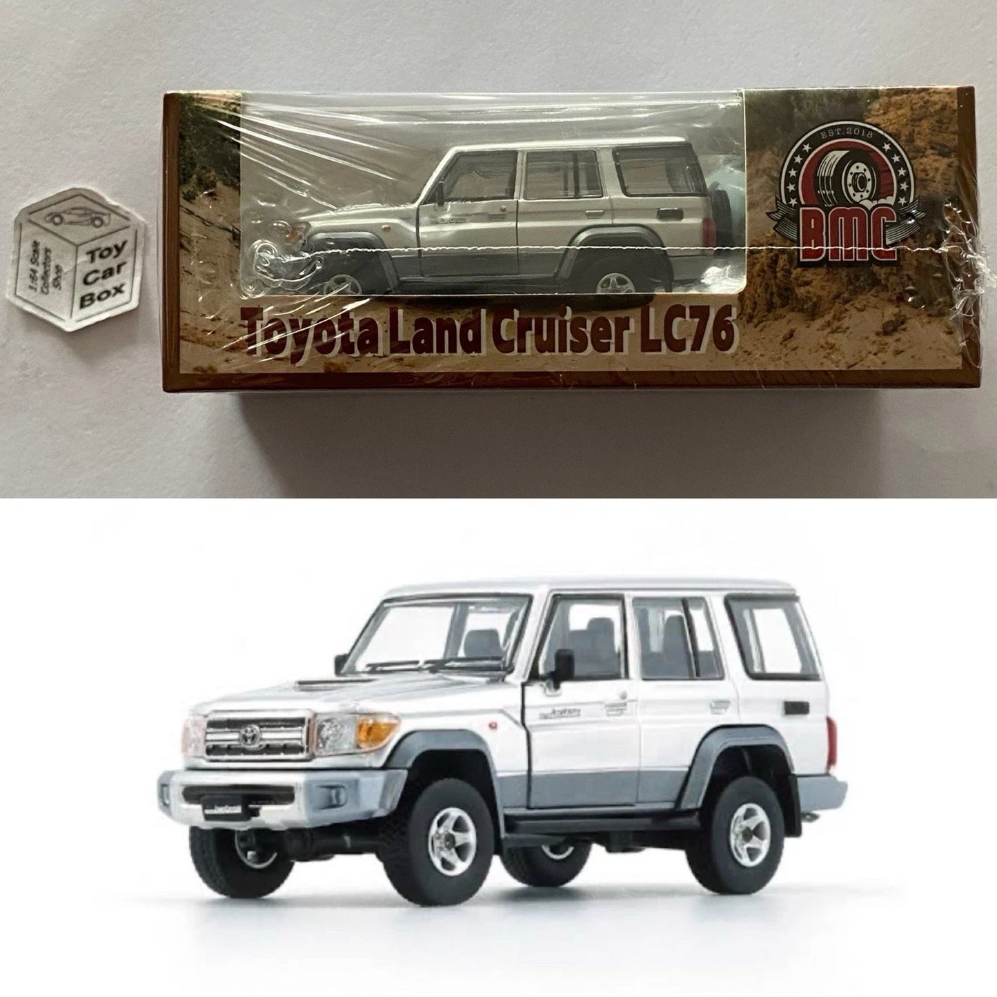 BM CREATIONS - Toyota Land Cruiser LC76 (1:64 Scale - Silver - RHD) N75g