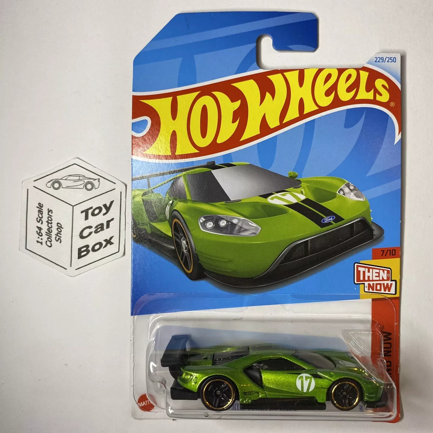 2024 HOT WHEELS #229 - 2016 Ford GT Race (Green #7 Then & Now - Long Card) A80