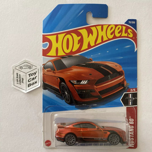 2025 HOT WHEELS #73 - 2020 Ford Mustang Shelby GT500 (Orange #2 - Long Card) A80