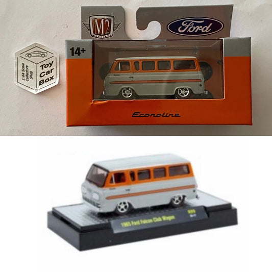 M2 MACHINES - 1965 Ford Falcon Club Wagon (Grey- Detroit Muscle R89 - 1:64) L92g