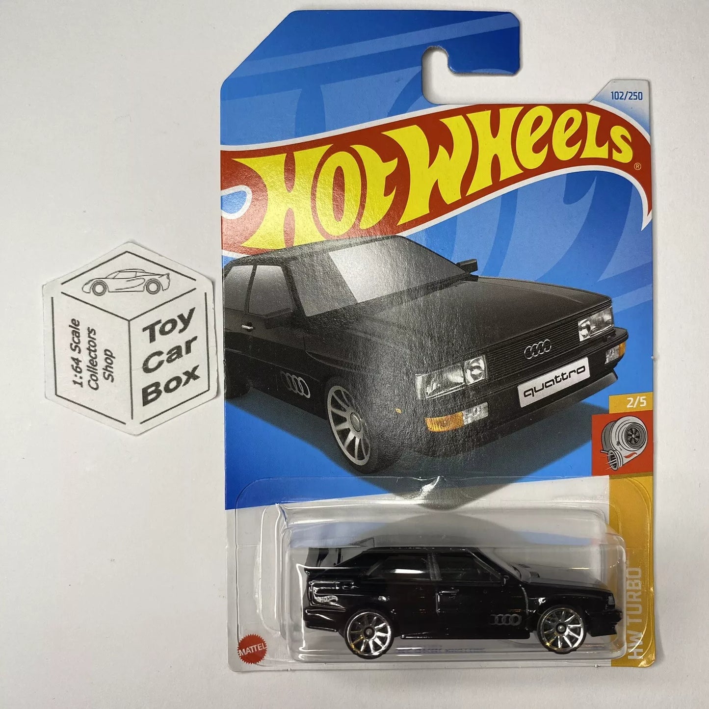 2024 HOT WHEELS #102 - ‘87 Audi Quattro (Black #2 HW Turbo - Long Card) A80