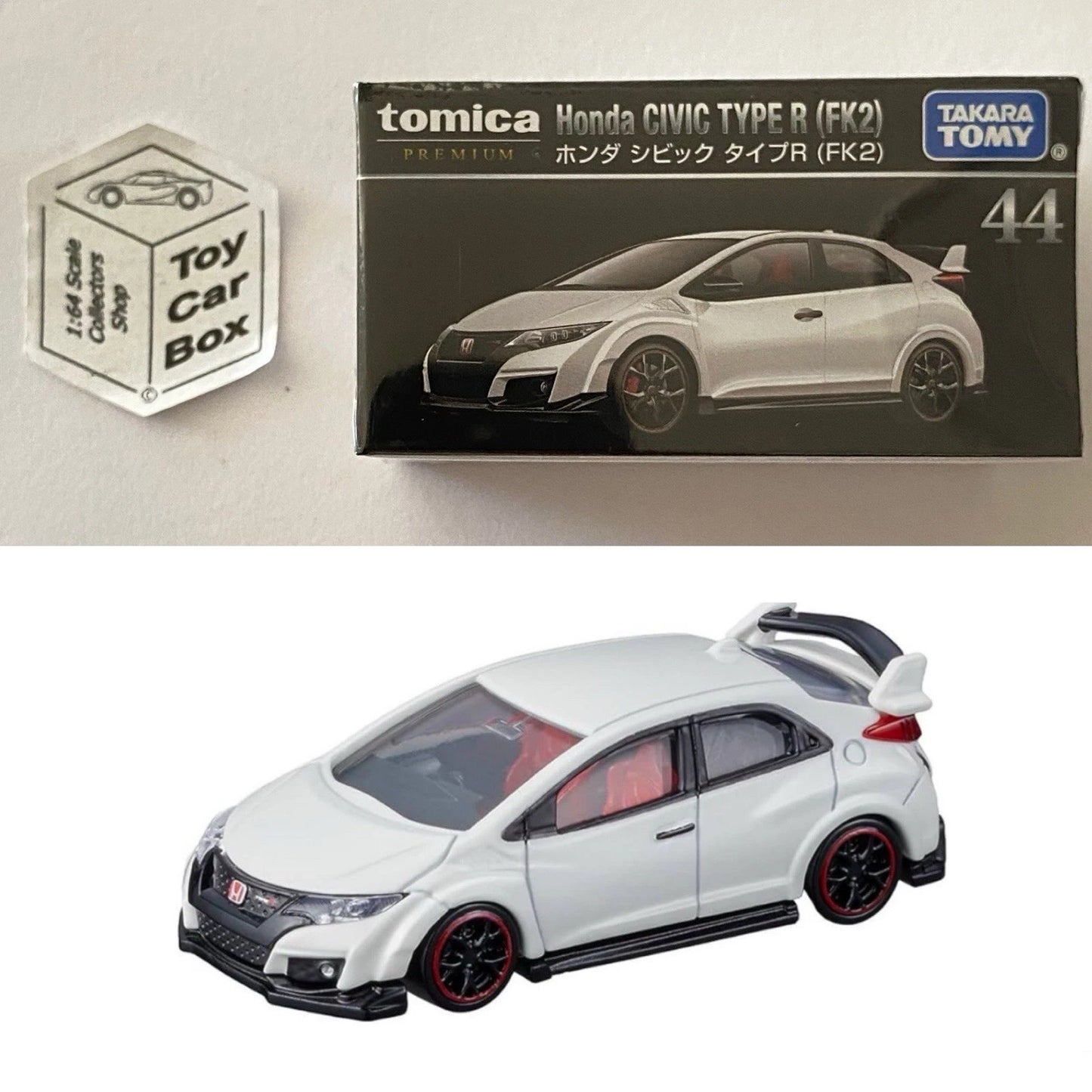 TOMICA Premium #44 - Honda Civic Type R FK2 (White - 1/64 scale - Boxed) I50g
