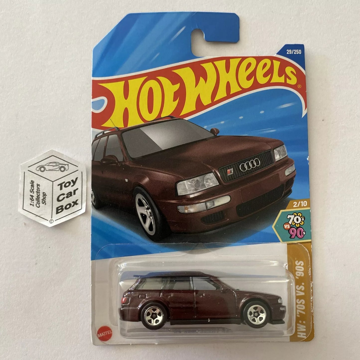 2025 HOT WHEELS #29 - ‘94 Audi Avant RS2 (Maroon #2 70s Vs 90s - Long Card) A00