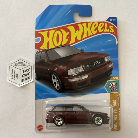 2025 HOT WHEELS #29 - ‘94 Audi Avant RS2 (Maroon #2 70s Vs 90s - Long Card) A00