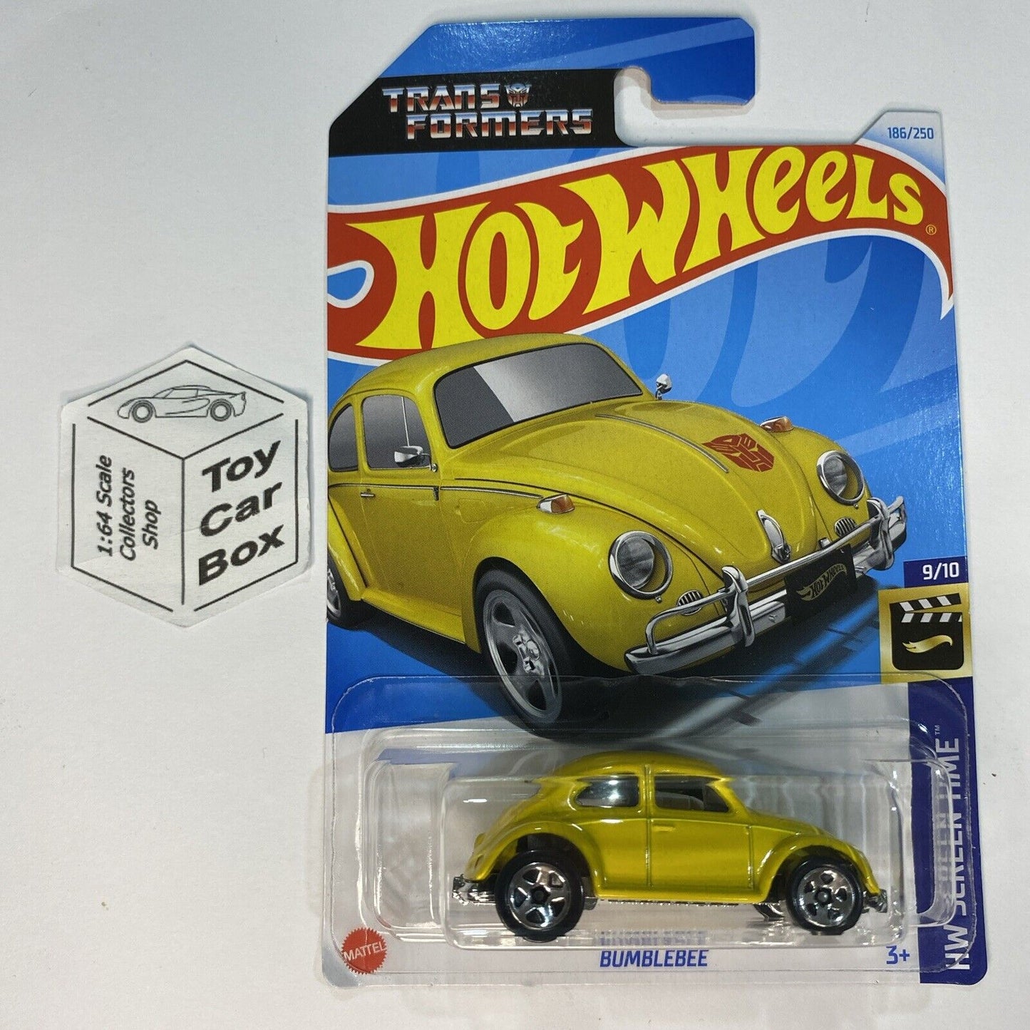 2024 HOT WHEELS #186 - VW Bumblebee (Yellow #9 HW Screen Time - Long Card) B00