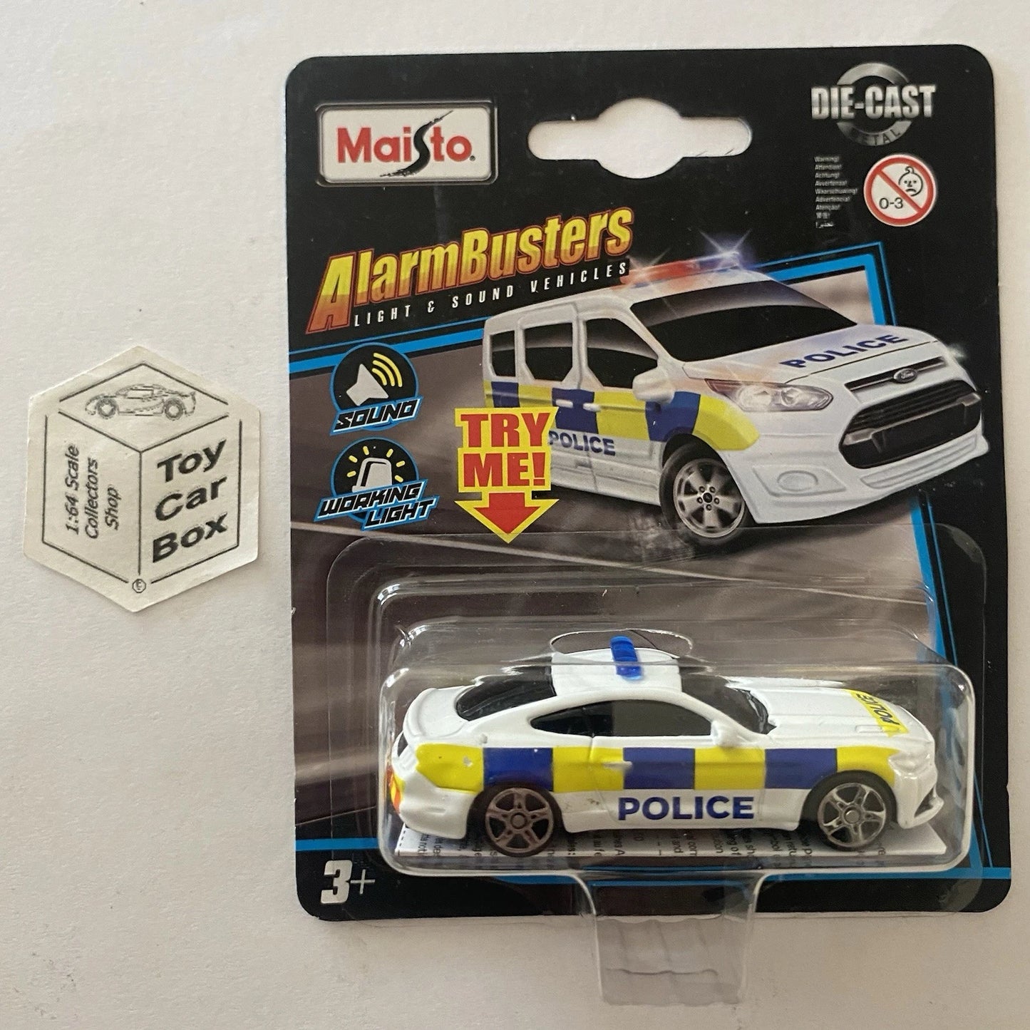 MAISTO 1:64 Alarm Busters - Ford Mustang GT (Police - Lights & Sounds) C30