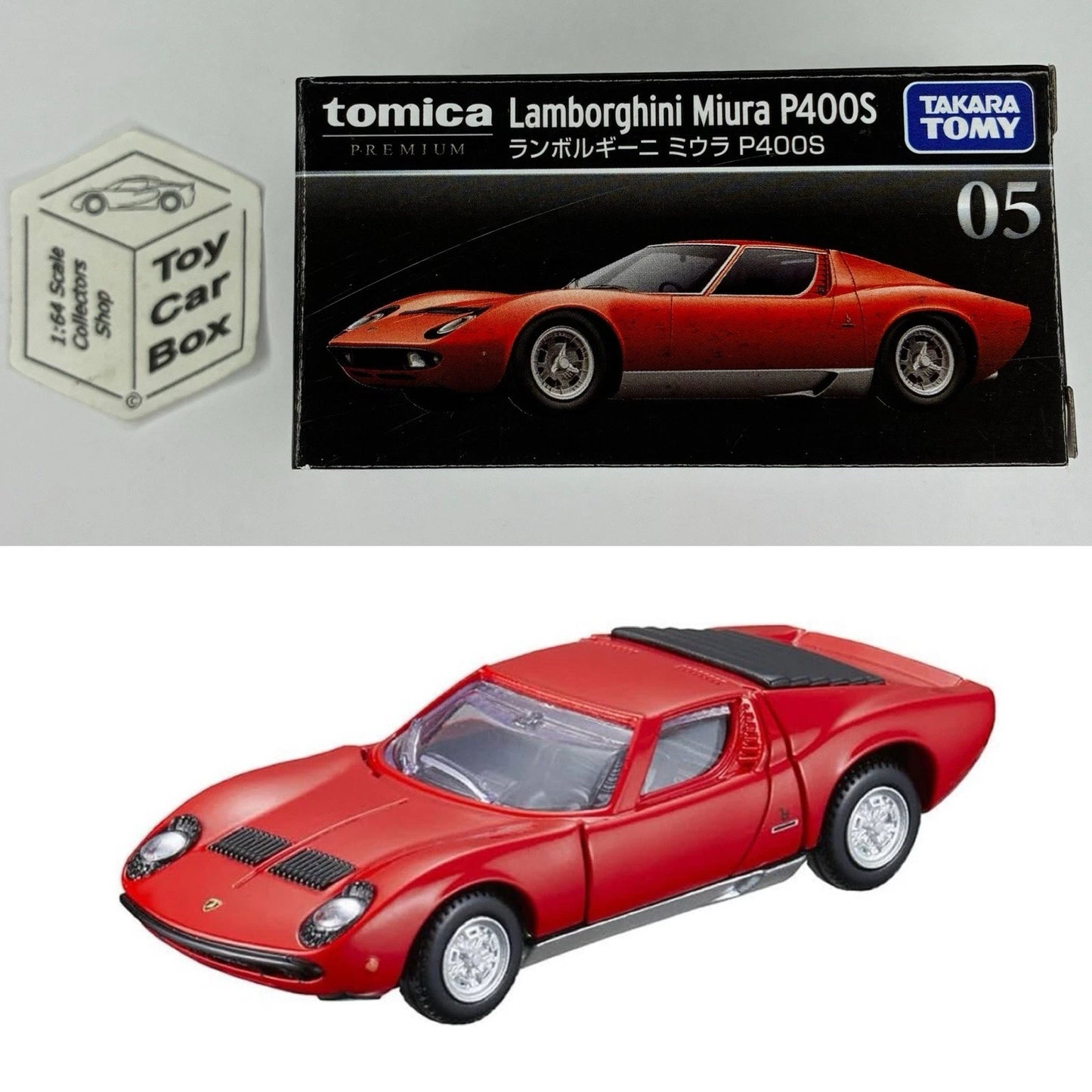 TOMICA Premium #5 - Lamborghini Miura P400S (Red - Opening Front & Rear) J00