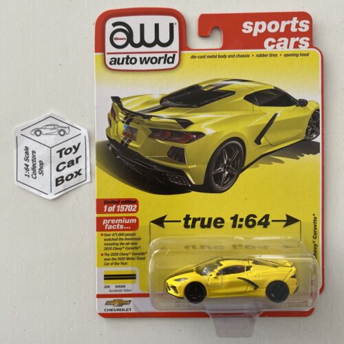 2021 AUTO WORLD - 2020 Chevy Corvette 1:64 (Yellow - Release 4 Version B) L00