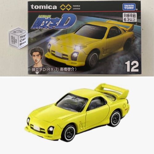 TOMICA Premium Unlimited #12 - Mazda RX-7 (Boxed - Yellow - Initial D) M90
