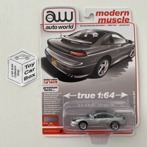 2021 AUTO WORLD - 1993 Dodge Stealth RT 1:64 (Silver - Release 4 Version A) L00