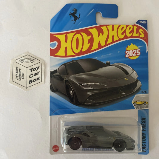 2025 HOT WHEELS #191 - Ferrari SF90 Stradale (Grey #5 Factory Fresh) A80