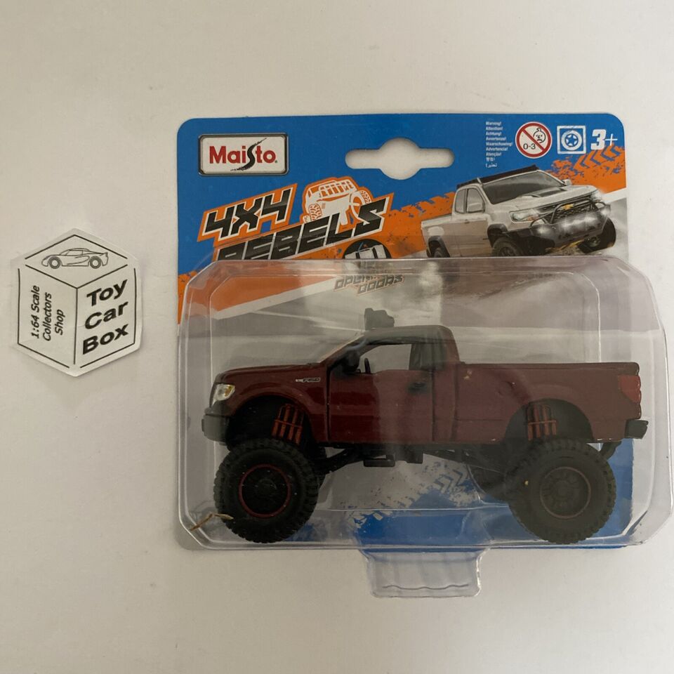 MAISTO - Ford F150 XL (4x4 Rebels 4.5” - Approx 1:43 - Red) F05