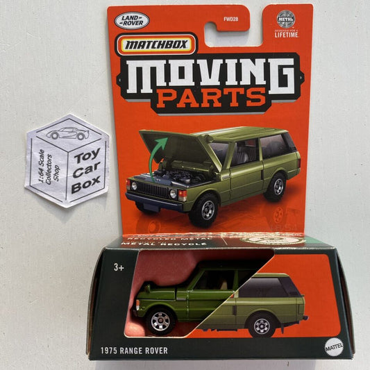 2024 MATCHBOX Moving Parts - 1975 Range Rover (Green #18 - Opening Hood) D80