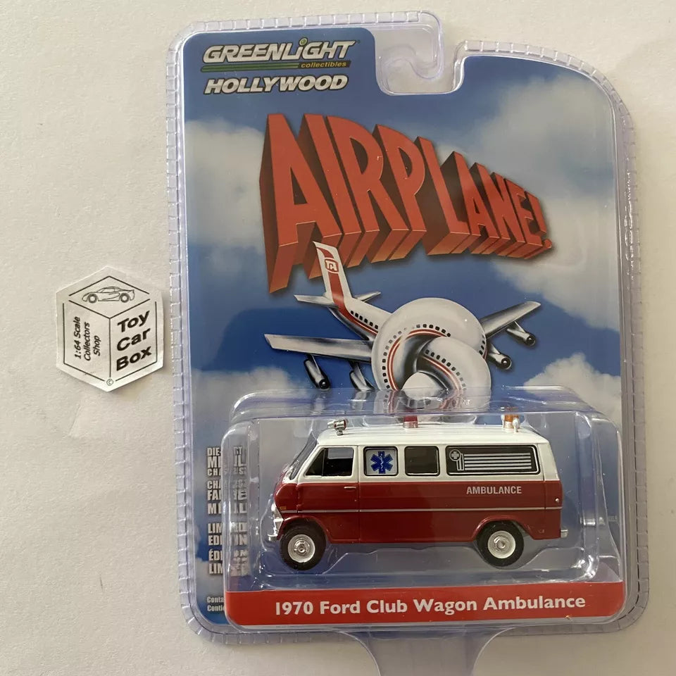 GREENLIGHT - ‘70 Ford Club Wagon Ambulance (Airplane - Hollywood Series 42) I84g