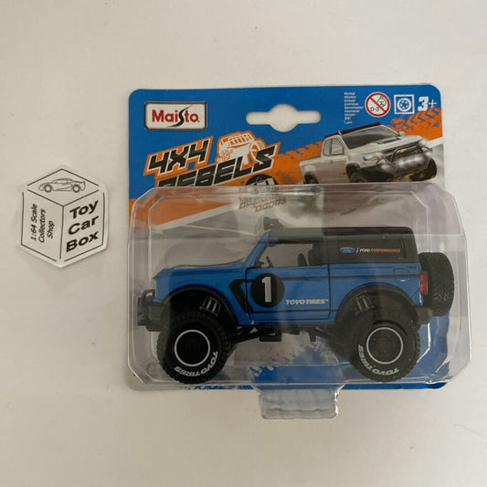 MAISTO - 2021 Ford Bronco (4x4 Rebels 4.5” - Approx 1:43 - Blue) F05