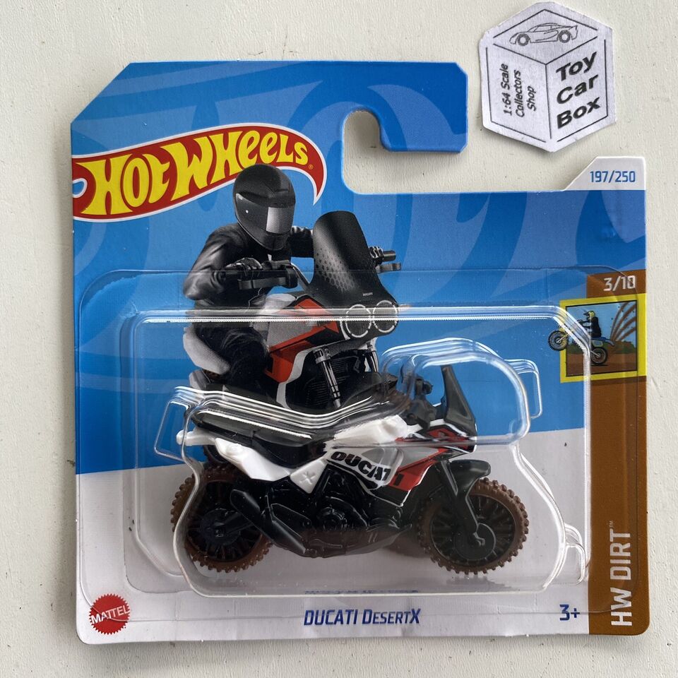 2024 HOT WHEELS #197 - Ducati DesertX (White #3 Dirt - Short Card) C00