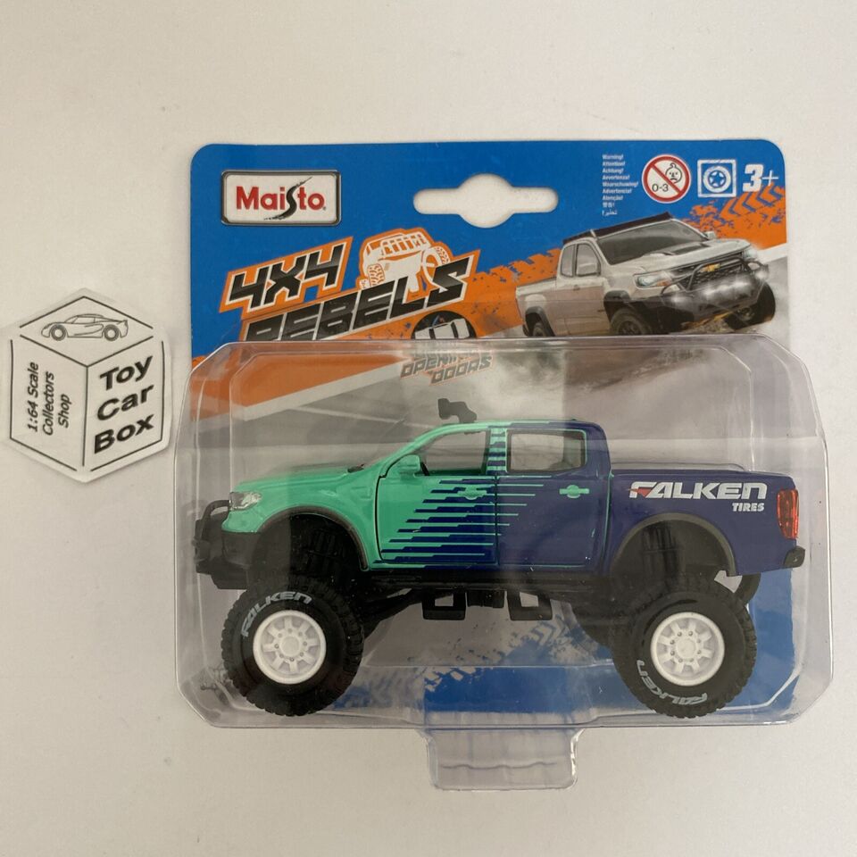 MAISTO - 2019 Ford Ranger (4x4 Rebels 4.5” - Approx 1:43 - Green Falken) F05