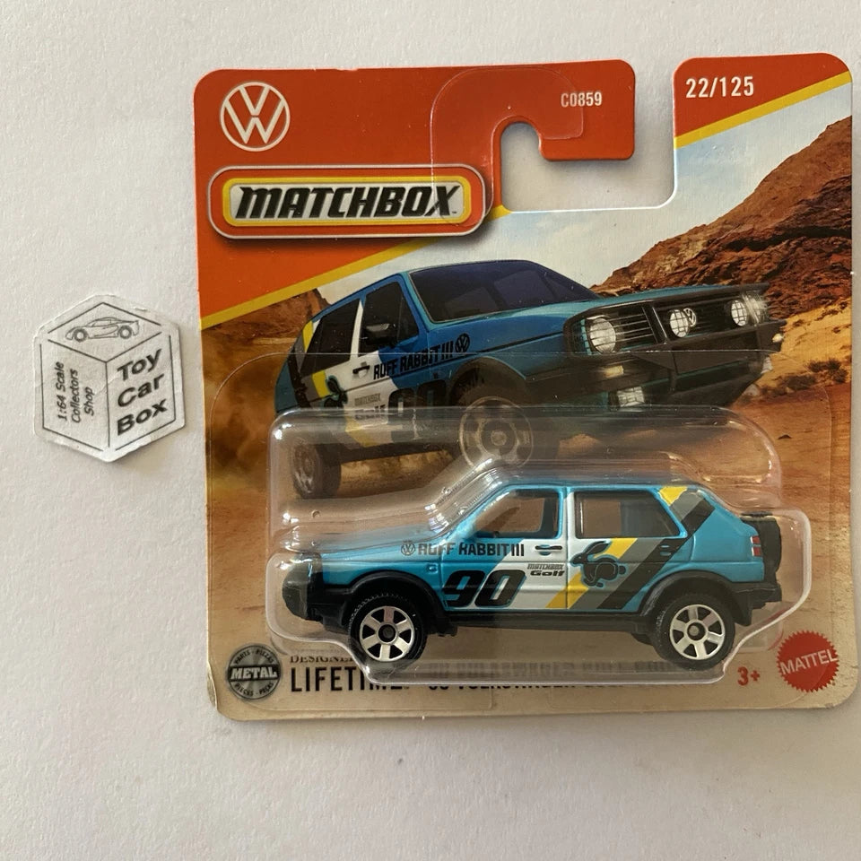 2025 MATCHBOX #22 - ‘90 Volkswagen Golf Country (Blue - Short Card) B04g