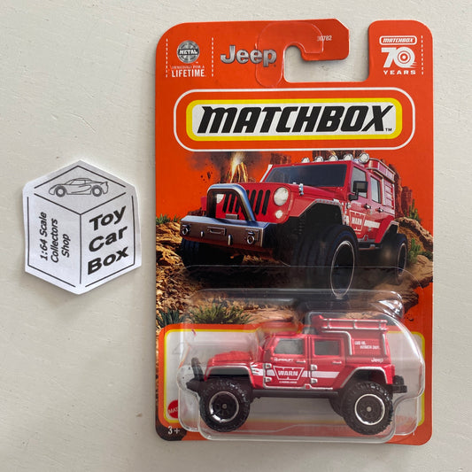 2023 MATCHBOX #42 - Jeep Wrangler Superlift (Red - Long Card) B59