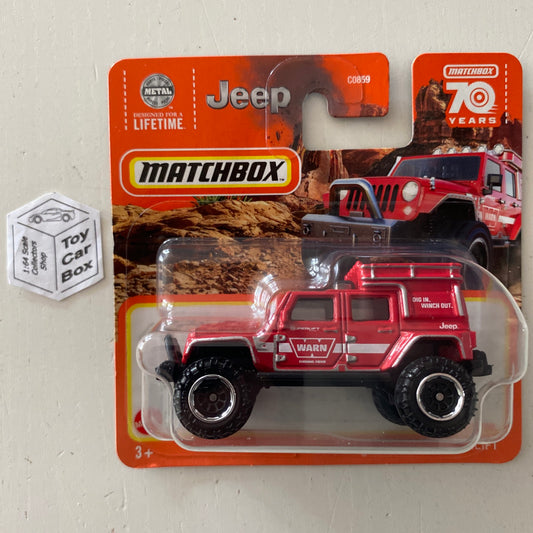 2023 MATCHBOX #42 - Jeep Wrangler Superlift (Red - Short Card) B41