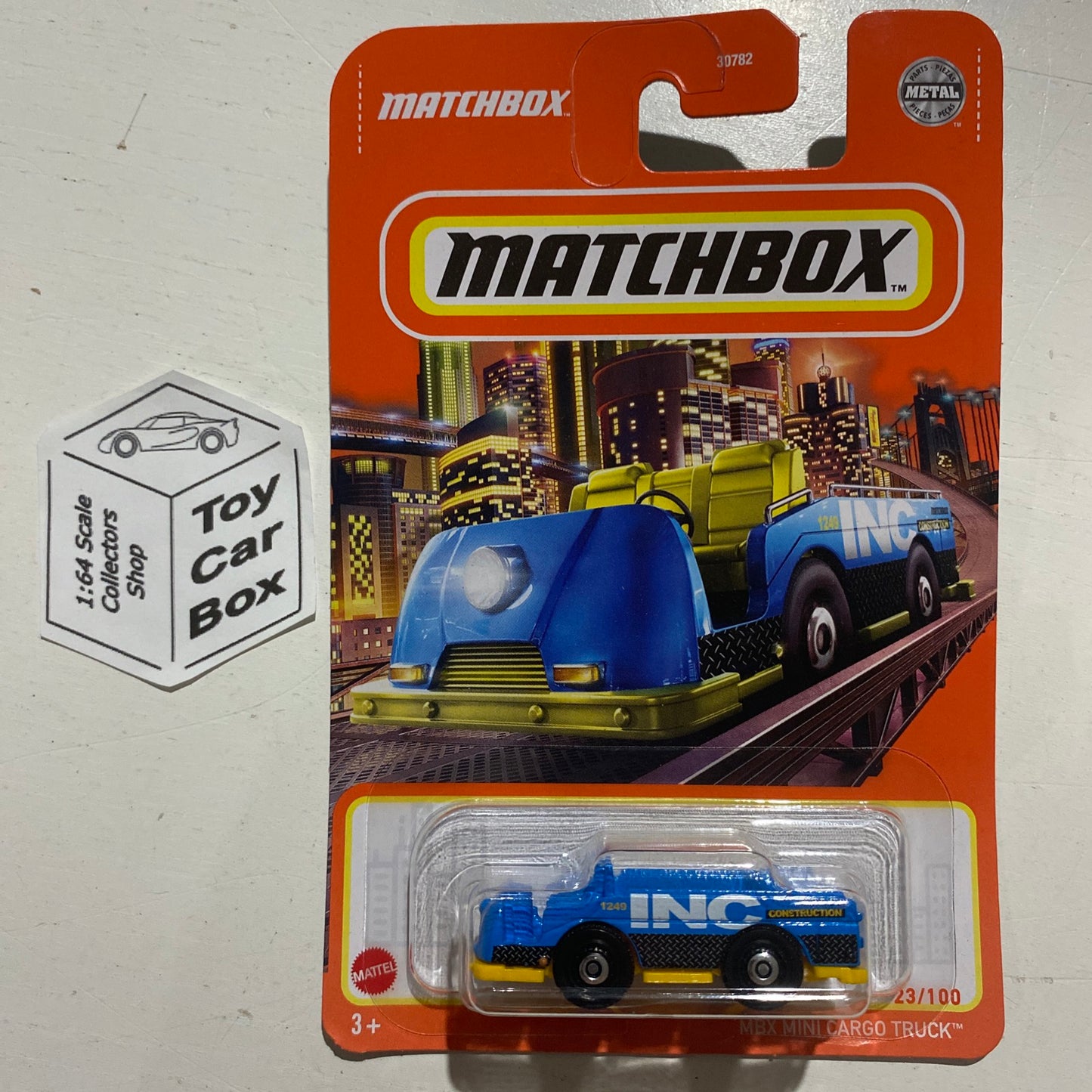 2022 MATCHBOX #23 - MBX Mini Cargo Truck (Blue INC - Long Card) B95g