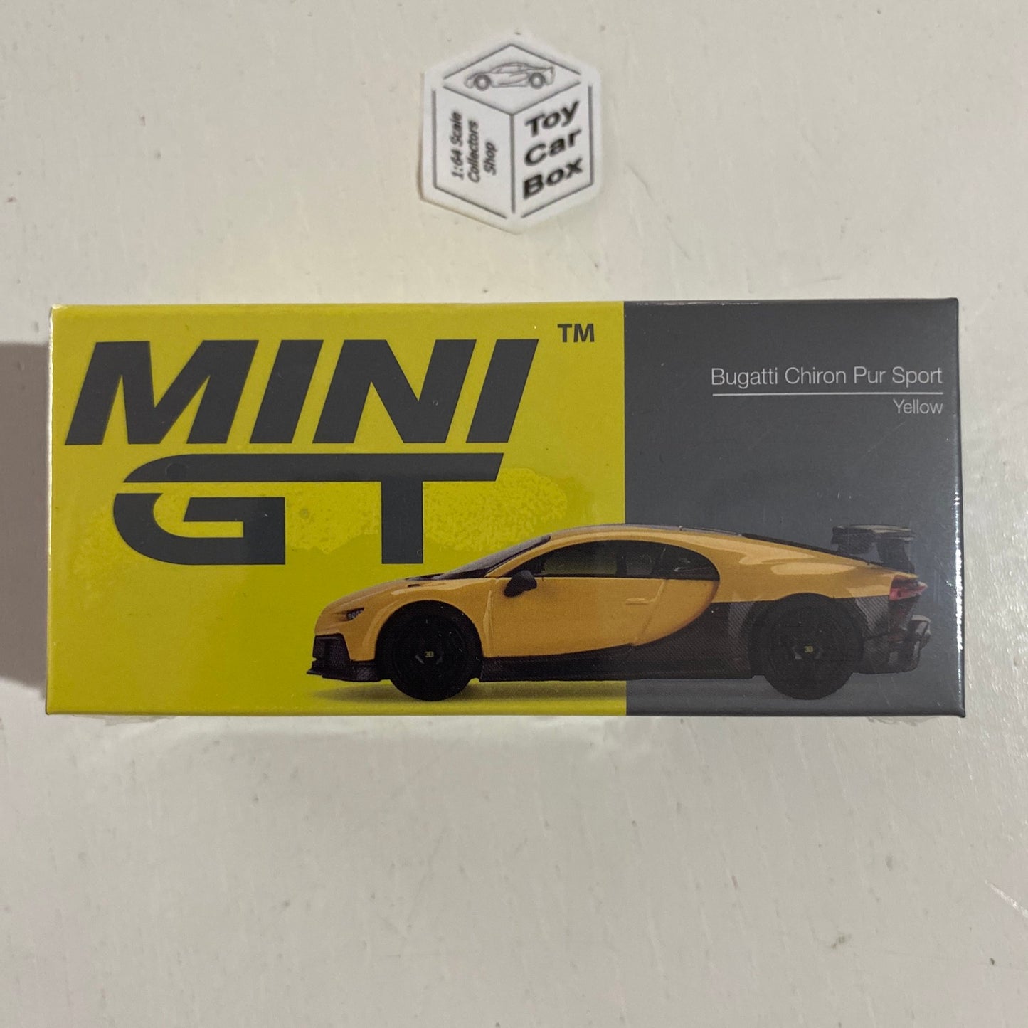 Mini GT #428 - Bugatti Chiron Pur Sport (Yellow - 1/64 Scale Boxed) O45g