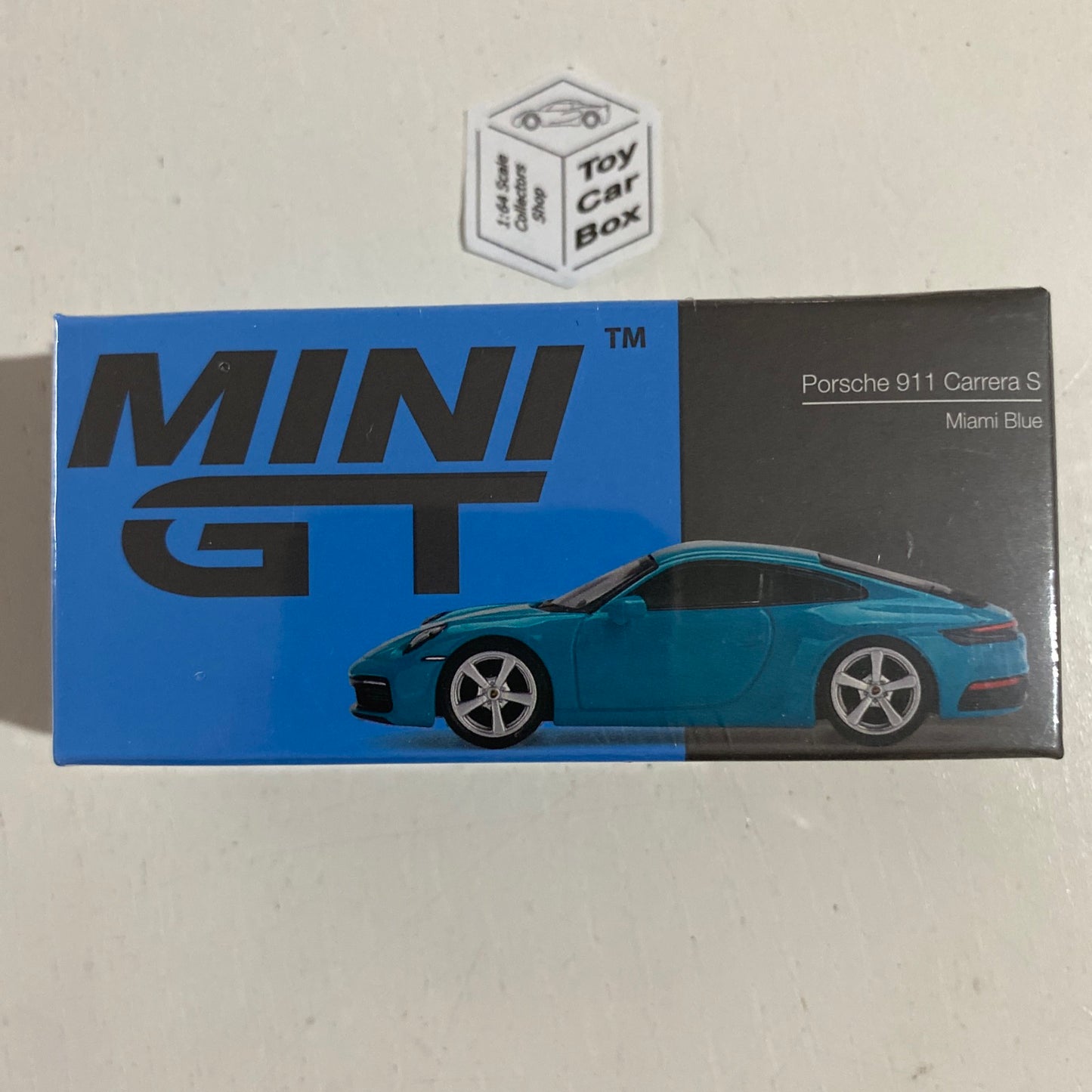 Mini GT #435 - Porsche 911 Carrera S (Blue- 1/64 Scale Boxed) M73g