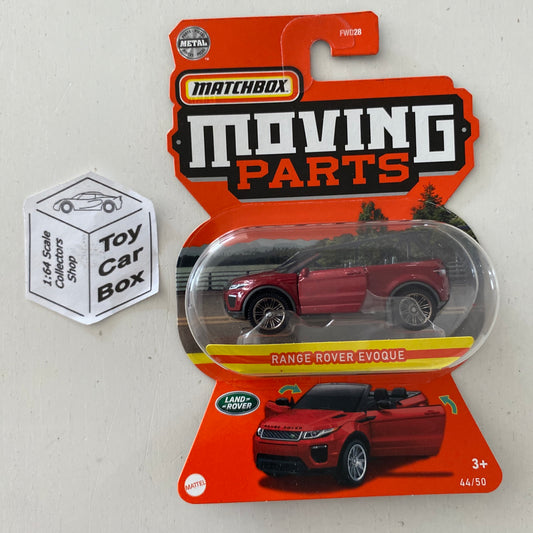 2023 MATCHBOX Moving Parts #44 - Range Rover Evoque (Red - Opening Doors) I37g