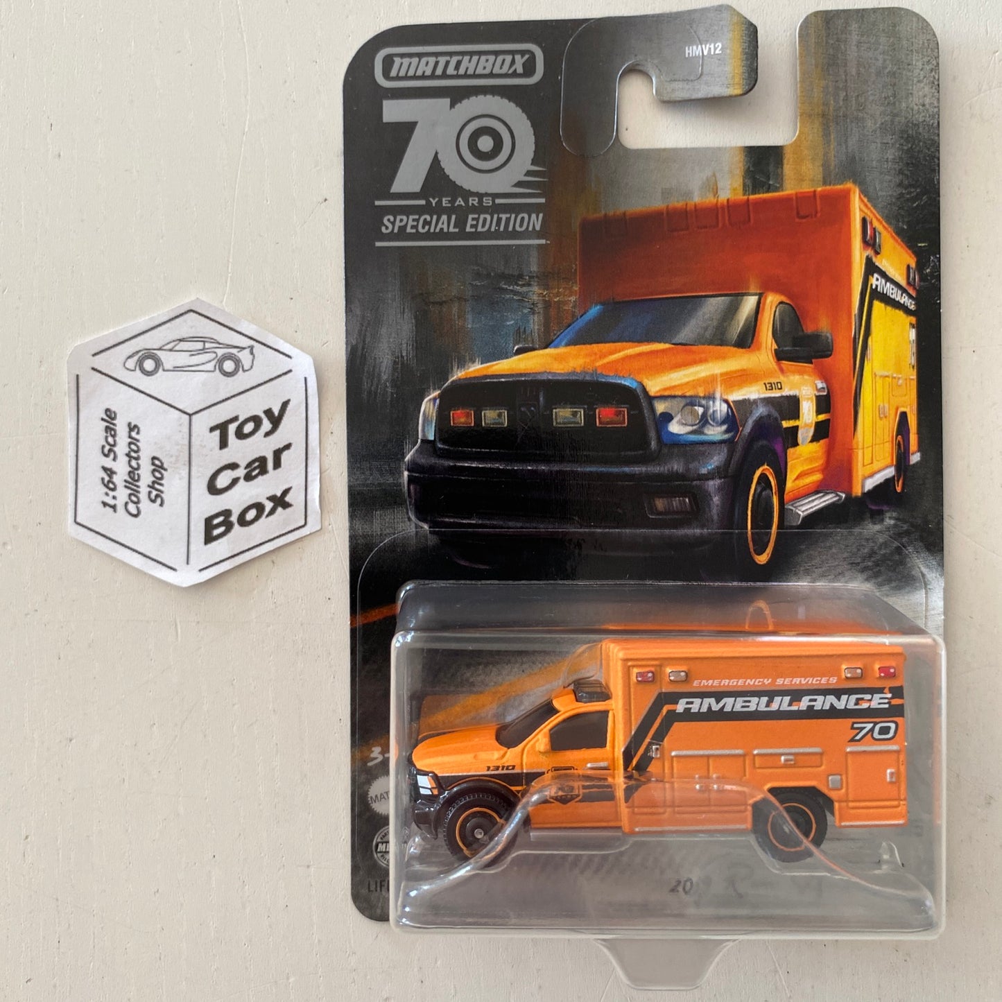 2023 MATCHBOX Moving Parts - ‘19 RAM Ambulance (Orange 70 Special Edition) E42g