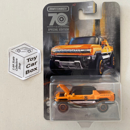 2023 MATCHBOX Moving Parts - '22 Hummer EV (Orange - 70 Years Special Edition) E42g