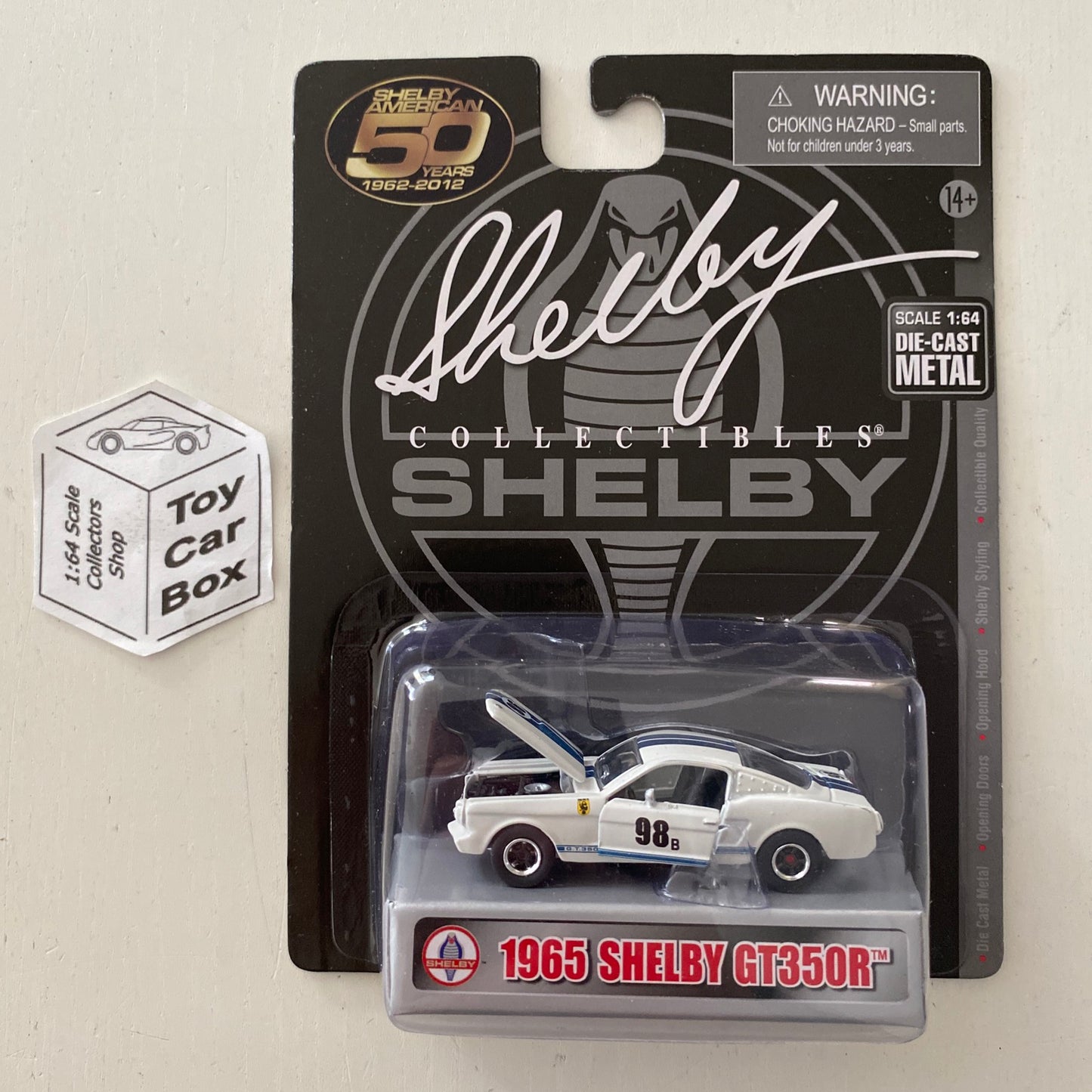 SHELBY COLLECTIBLES - 1965 Shelby Mustang GT350R (White - 1:64 Diecast) J95