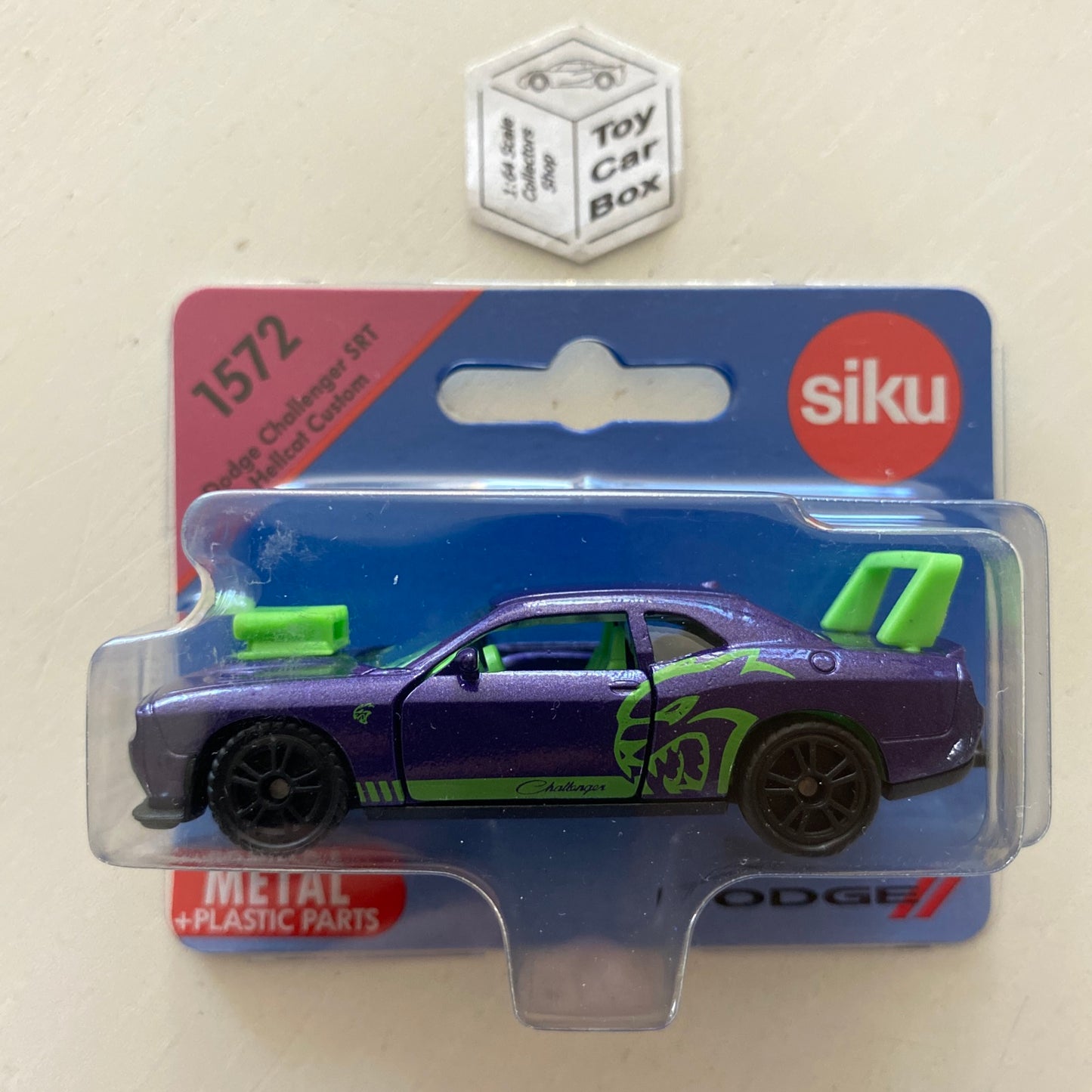 SIKU #1572 - Dodge Challenger SRT Hellcat (Purple - Approx. 1:65 scale) E50