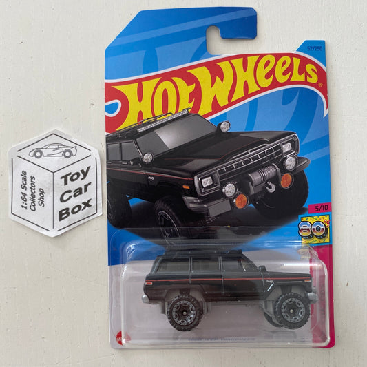 2023 HOT WHEELS #52 - 1988 Jeep Wagoneer (Black #5 HW The 80s - Long Card) B00