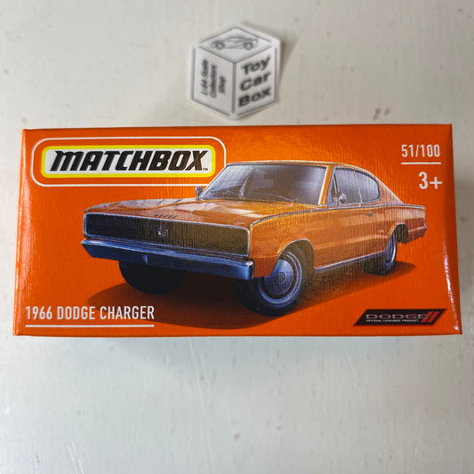 2022 MATCHBOX Power Grab #51 - 1966 Dodge Charger (Orange - Mix 4) A93g