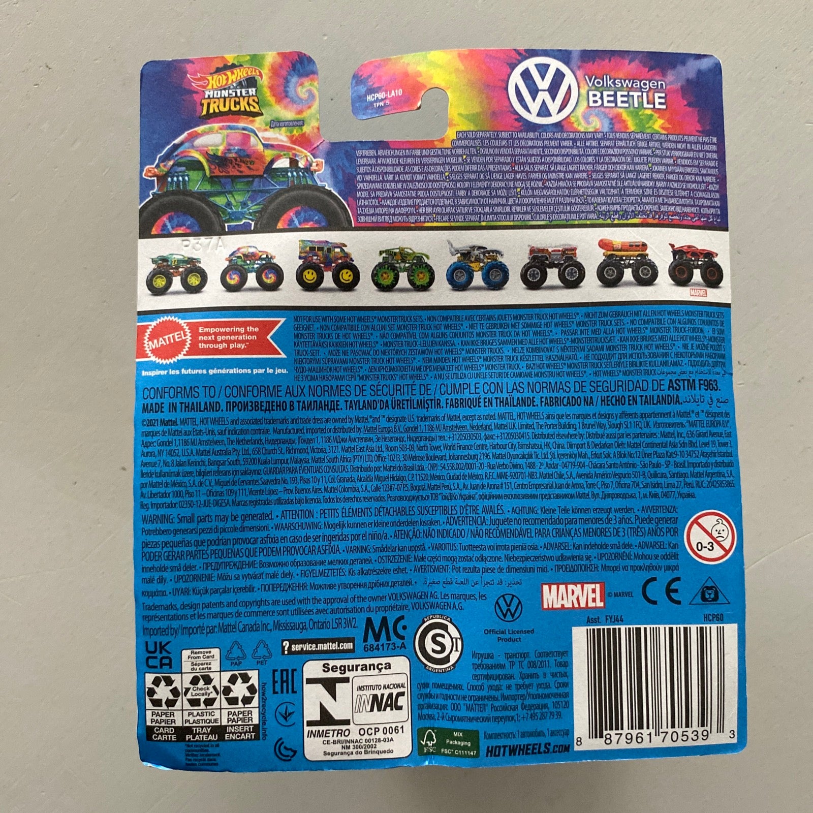 Hot Wheels Psycho-Delic Volkswagen Beetle Diecast Car 