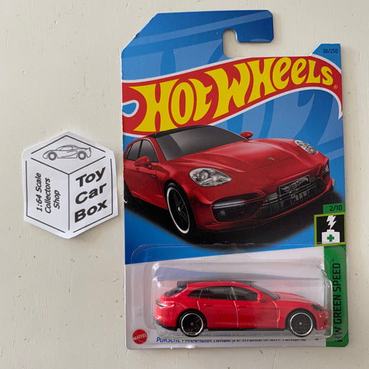 2023 HOT WHEELS #38 - Porsche Panamera E-Hybrid Sport Turismo (Red Long Card) B00